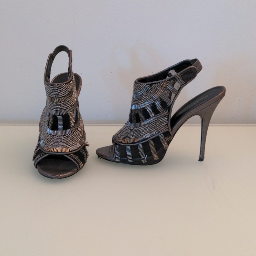 Elizabeth and James beaded heels